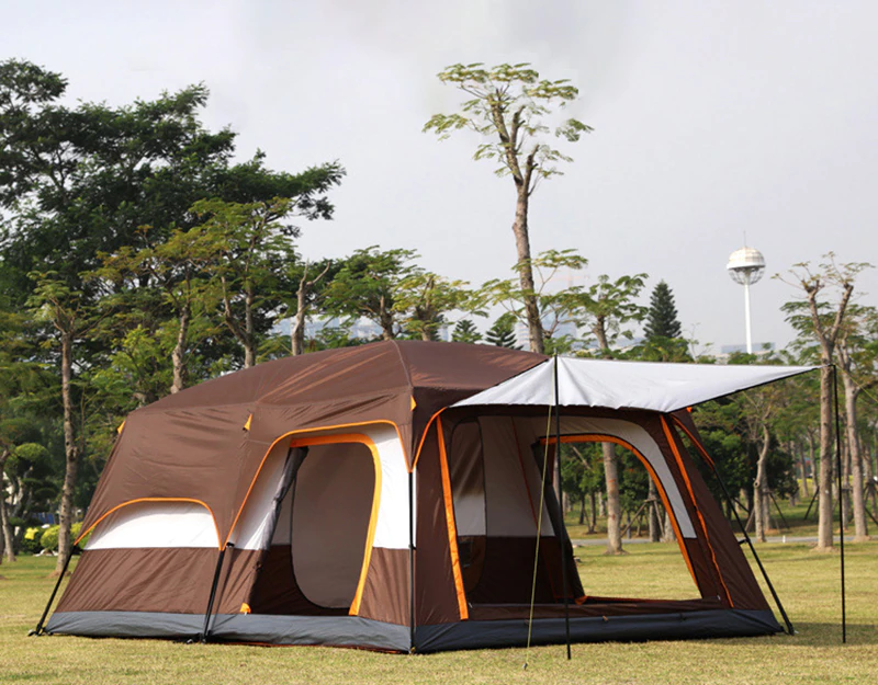 Cheap Goat Tents Large Camping Tent Two Story Outdoor 2 Living Rooms And 1 Hall High Quality Outdoor Family Camping Tent Large Space Tent For5 12   